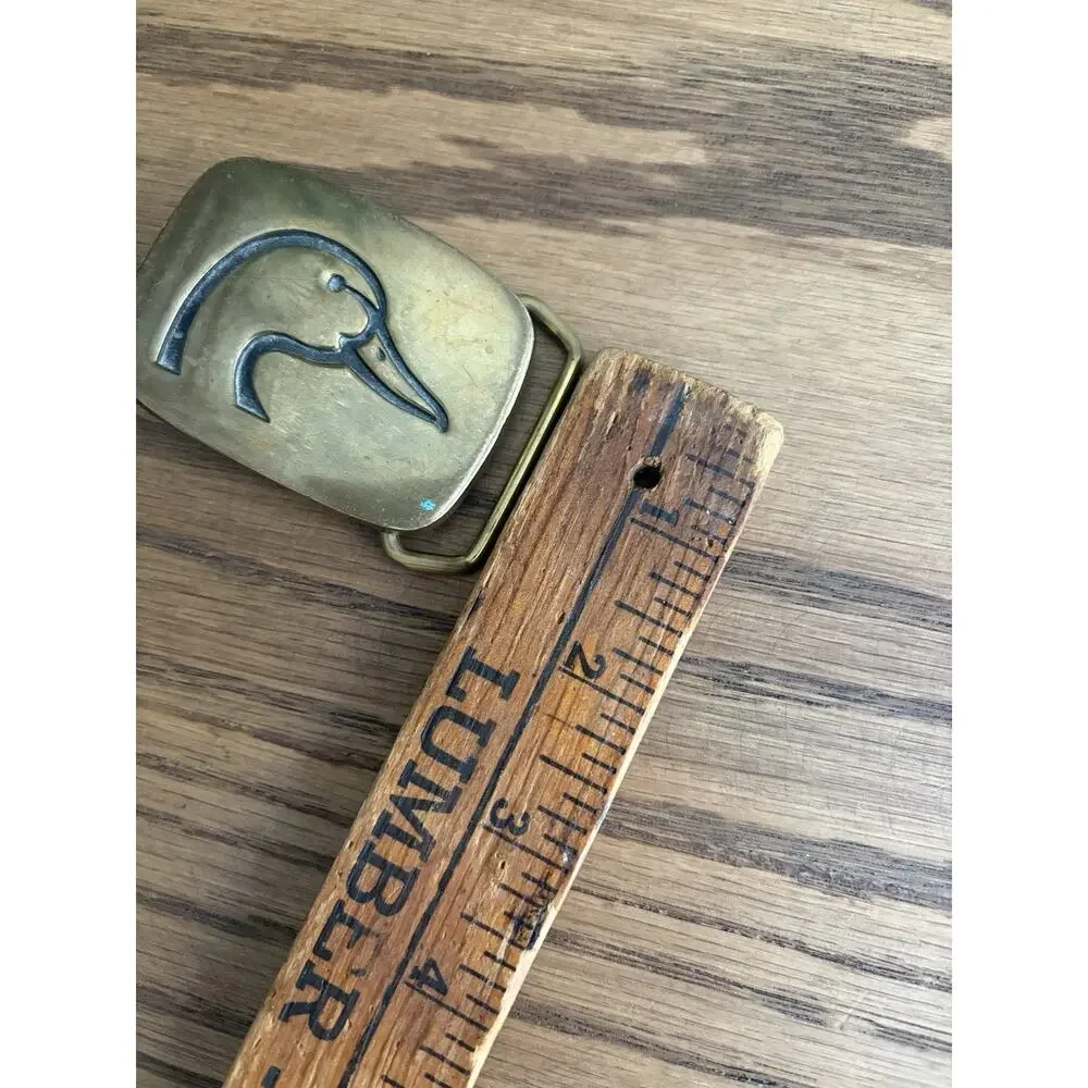 Vintage 1978 BTS Solid Brass Ducks Unlimited Belt Buckle Hunting Belt Buckle